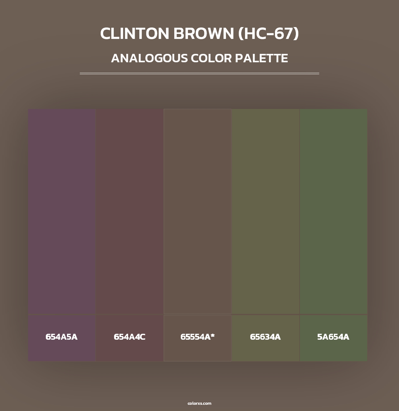 Clinton Brown (HC-67) - Analogous Color Palette