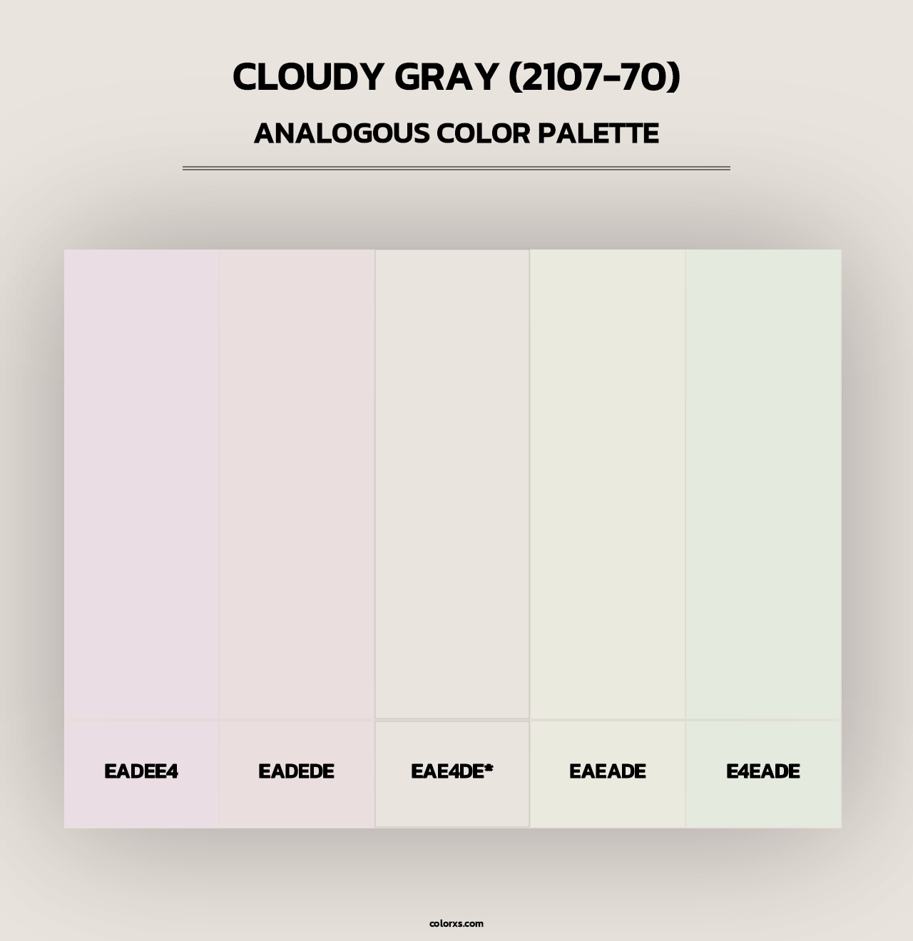 Cloudy Gray (2107-70) - Analogous Color Palette