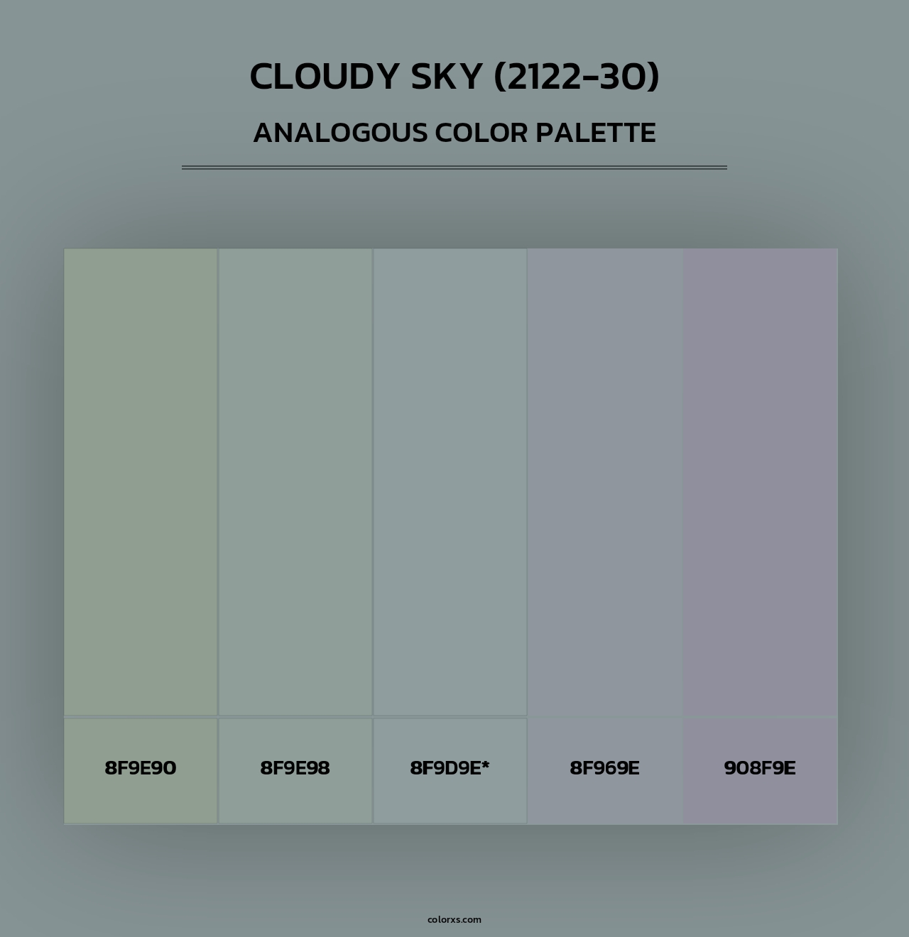 Cloudy Sky (2122-30) - Analogous Color Palette
