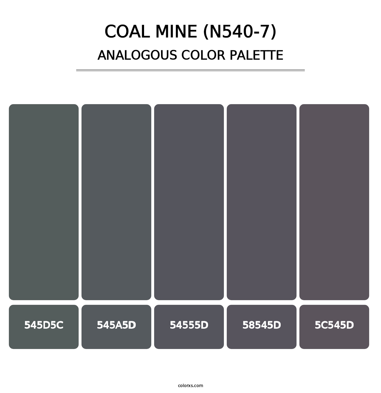 Coal Mine (N540-7) - Analogous Color Palette