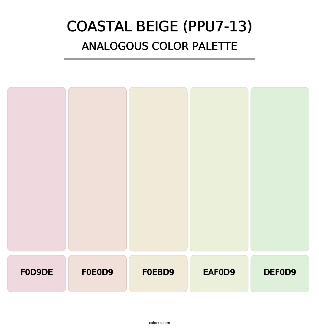 Coastal Beige (PPU7-13) - Analogous Color Palette