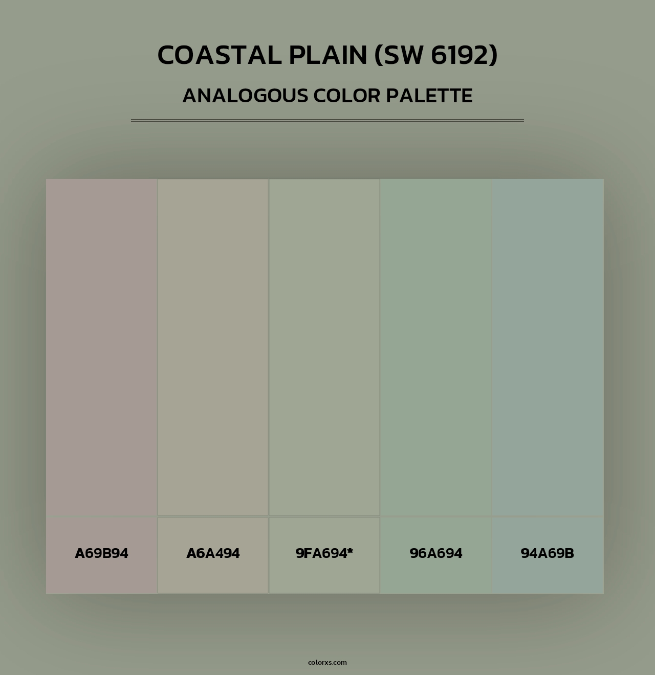 Coastal Plain (SW 6192) - Analogous Color Palette