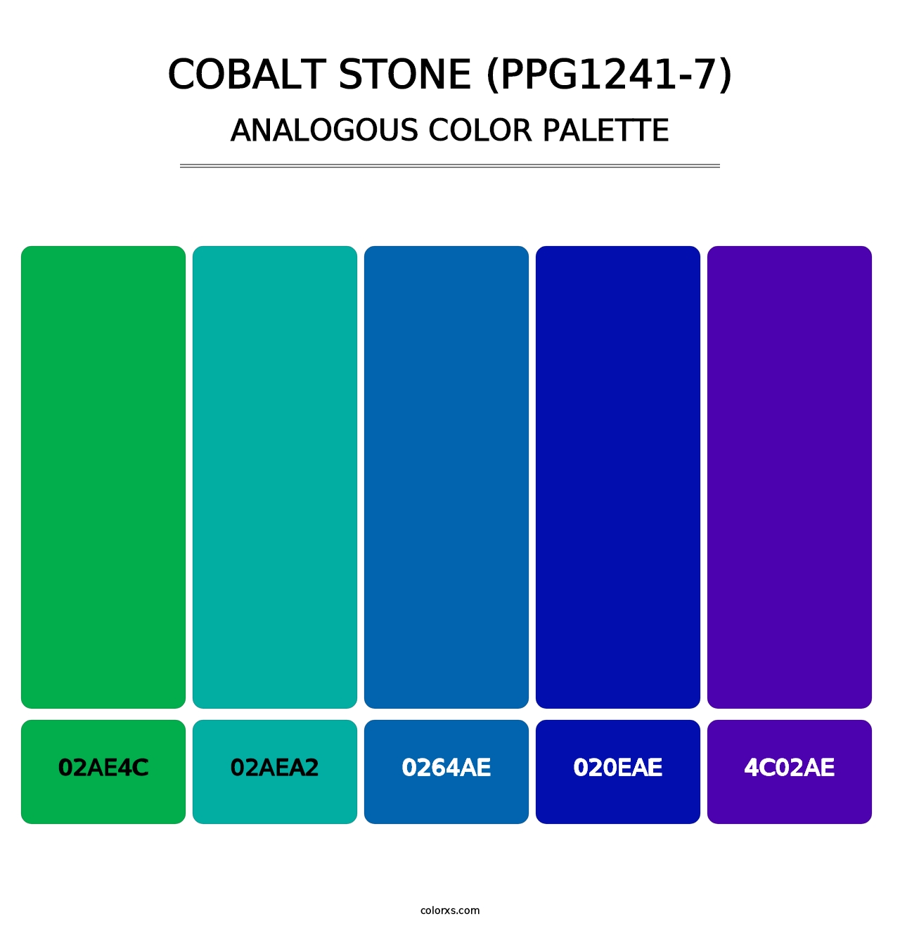 Cobalt Stone (PPG1241-7) - Analogous Color Palette