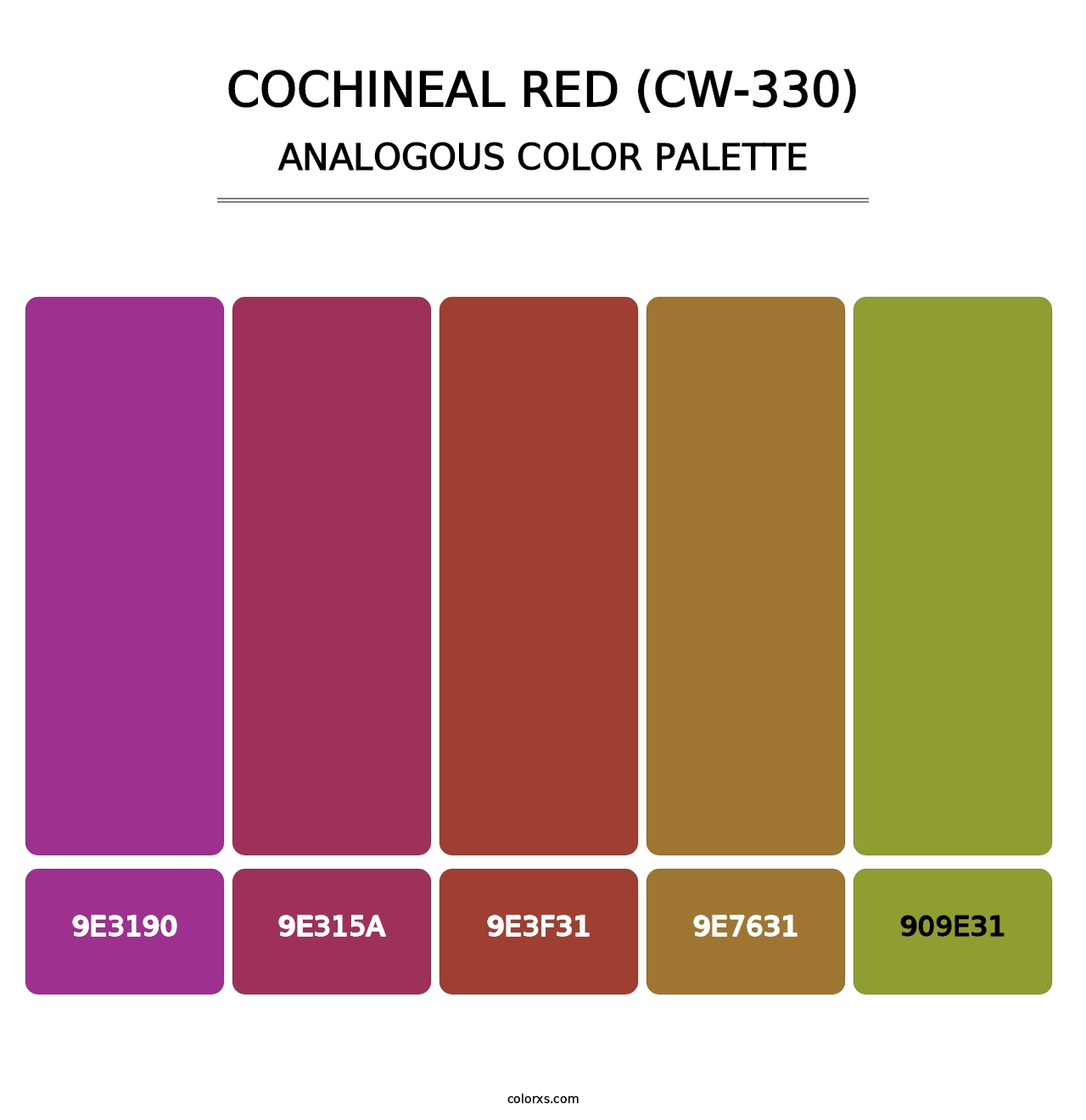 Cochineal Red (CW-330) - Analogous Color Palette