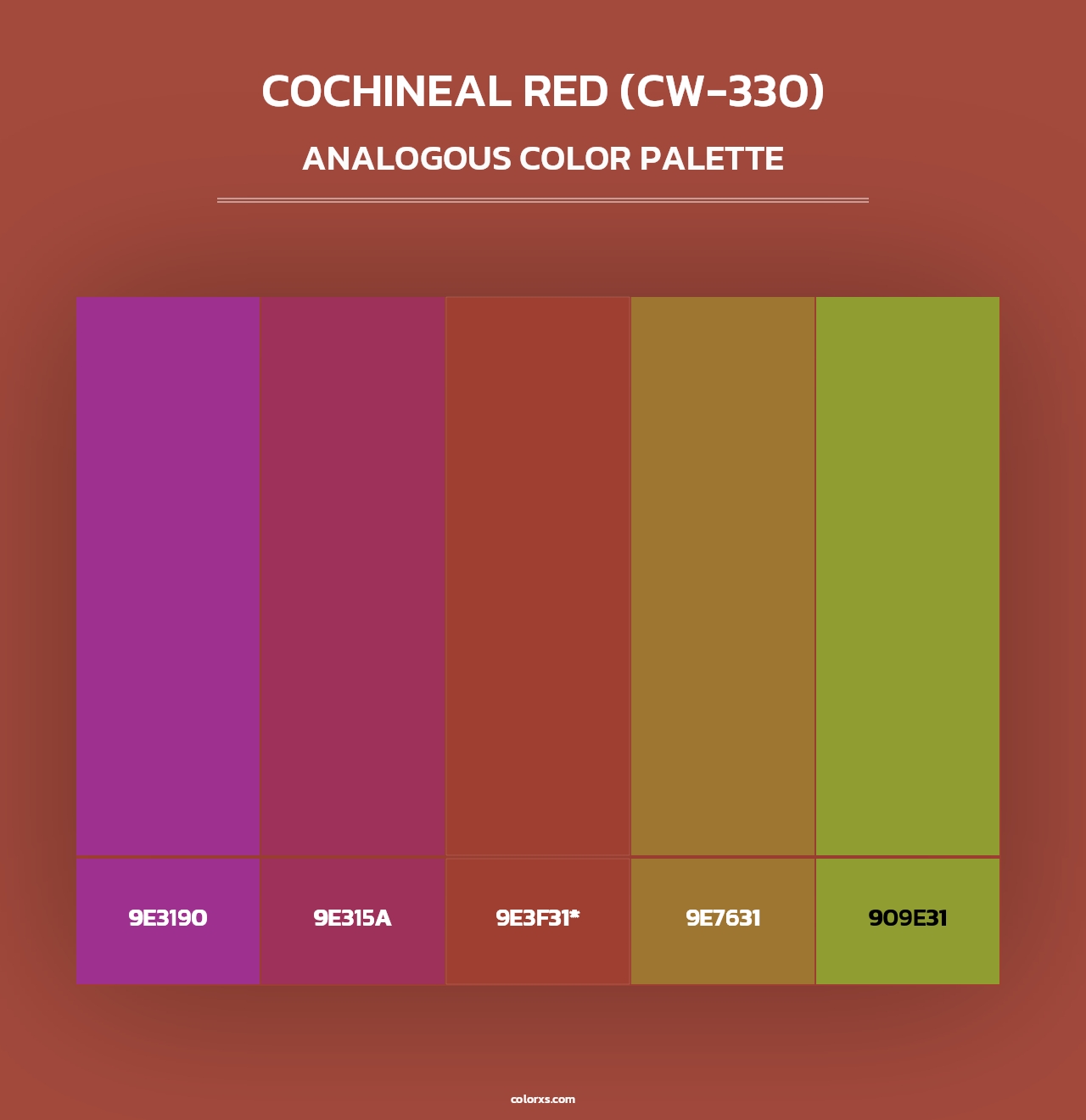 Cochineal Red (CW-330) - Analogous Color Palette