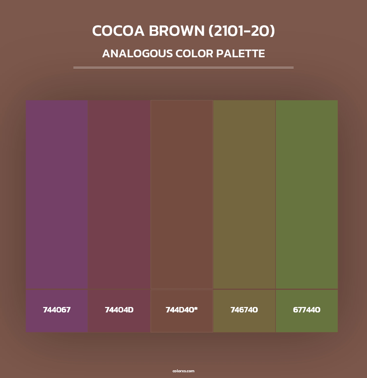 Cocoa Brown (2101-20) - Analogous Color Palette