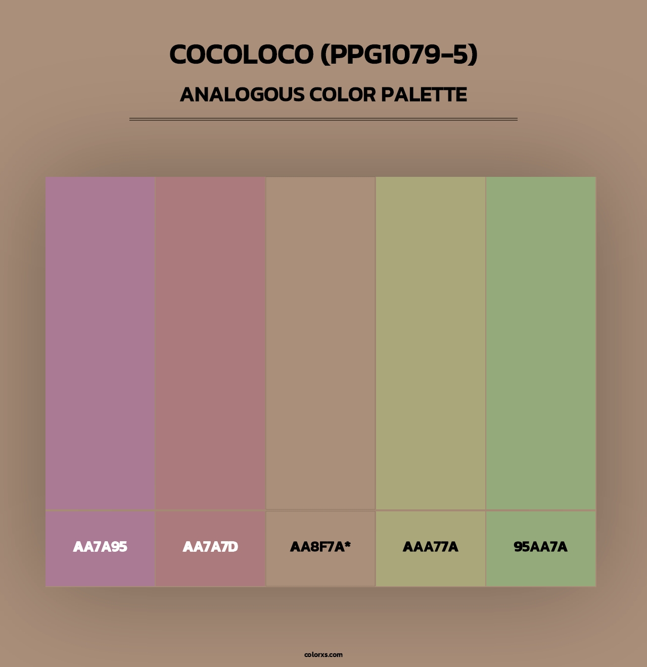 Cocoloco (PPG1079-5) - Analogous Color Palette