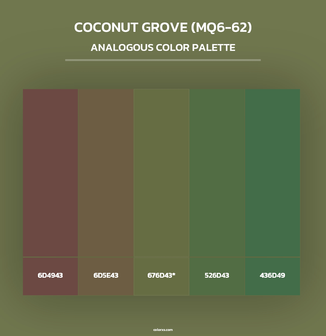 Coconut Grove (MQ6-62) - Analogous Color Palette