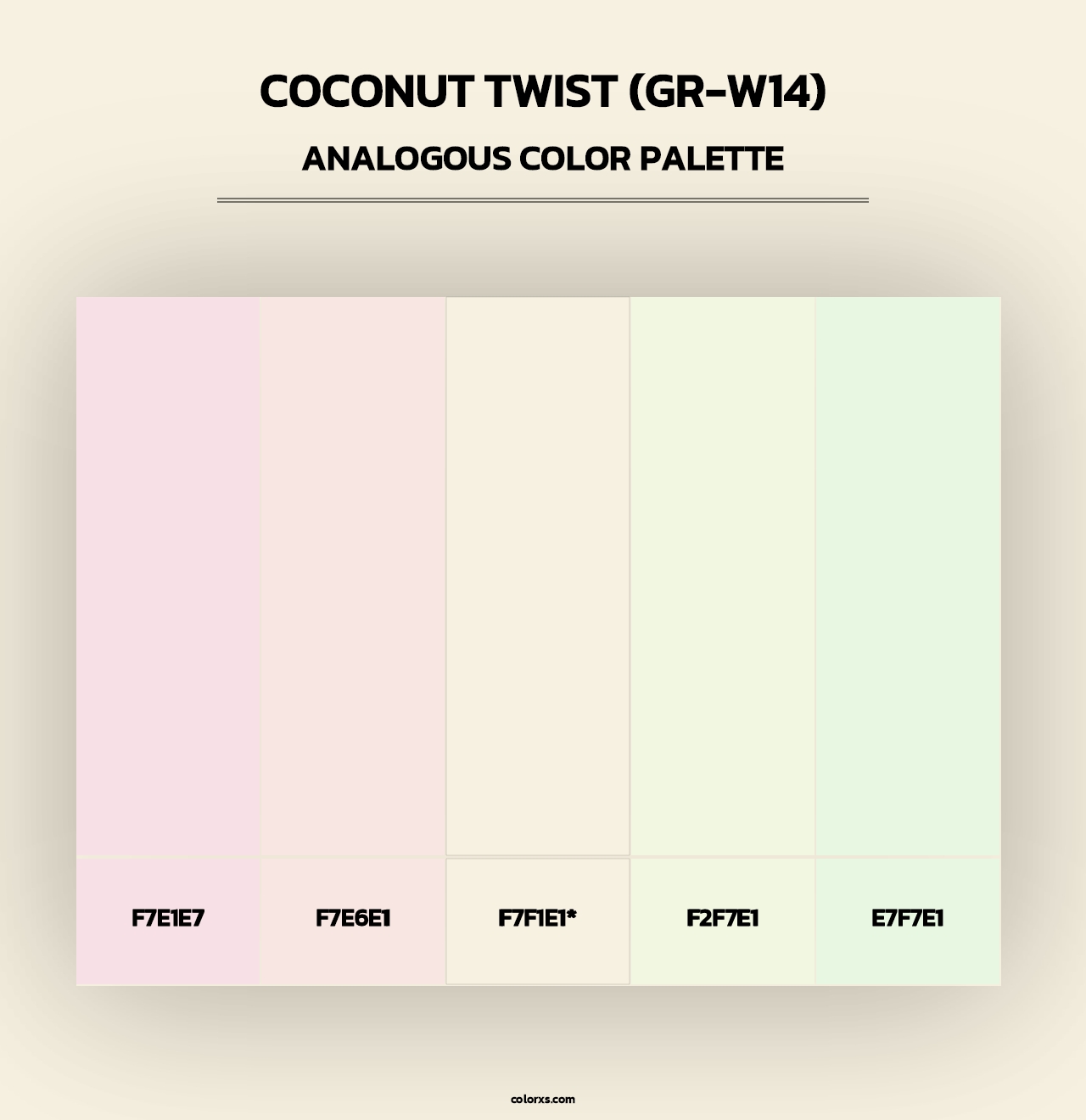 Coconut Twist (GR-W14) - Analogous Color Palette