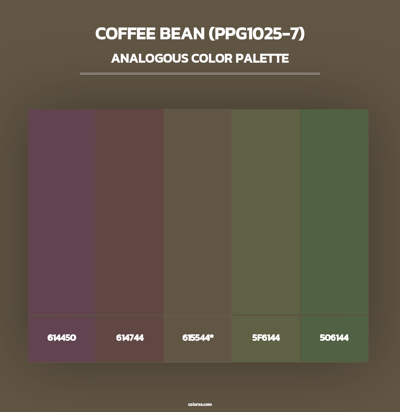 Coffee Bean (PPG1025-7) - Analogous Color Palette