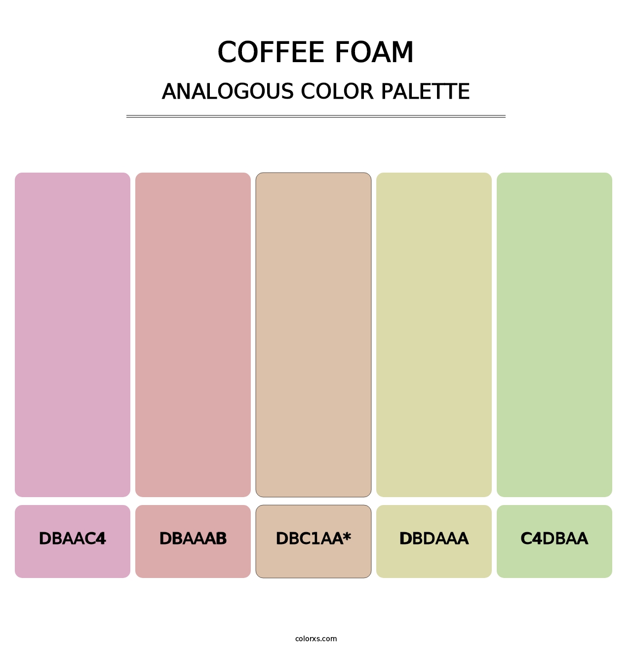 Coffee Foam - Analogous Color Palette