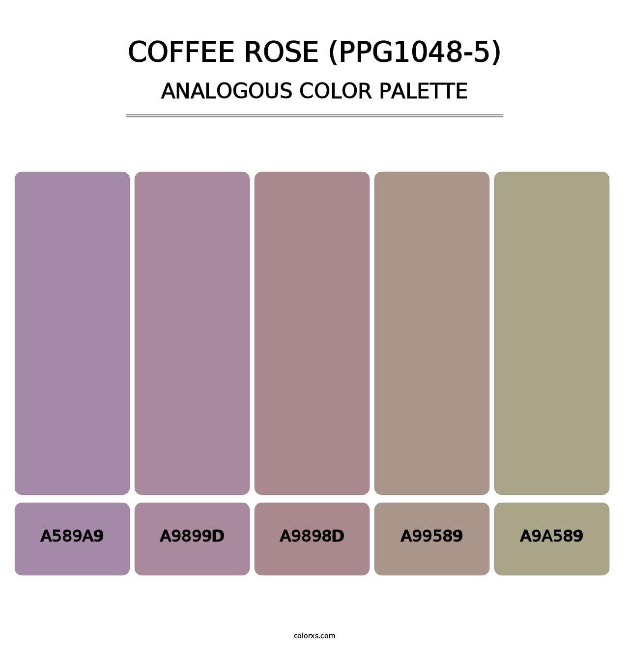 Coffee Rose (PPG1048-5) - Analogous Color Palette