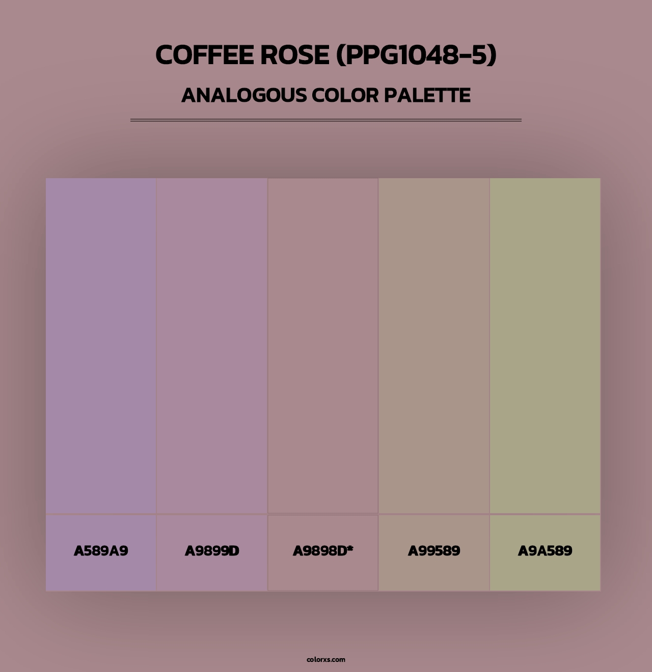 Coffee Rose (PPG1048-5) - Analogous Color Palette