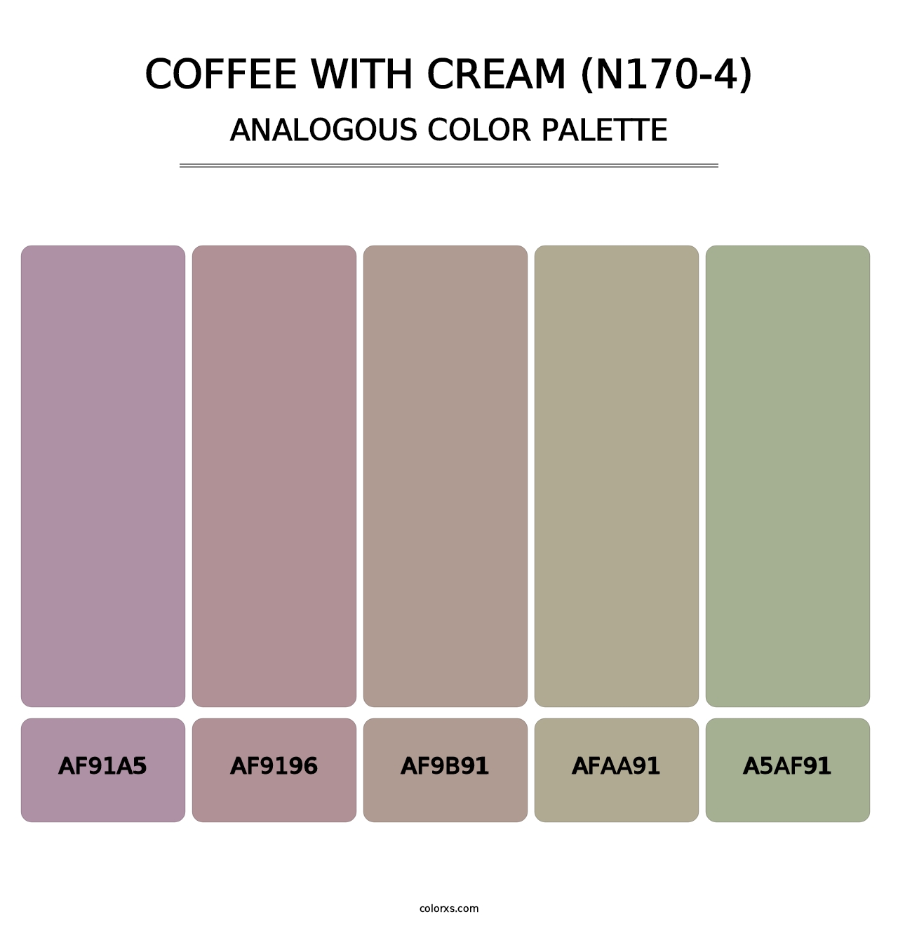 Coffee With Cream (N170-4) - Analogous Color Palette