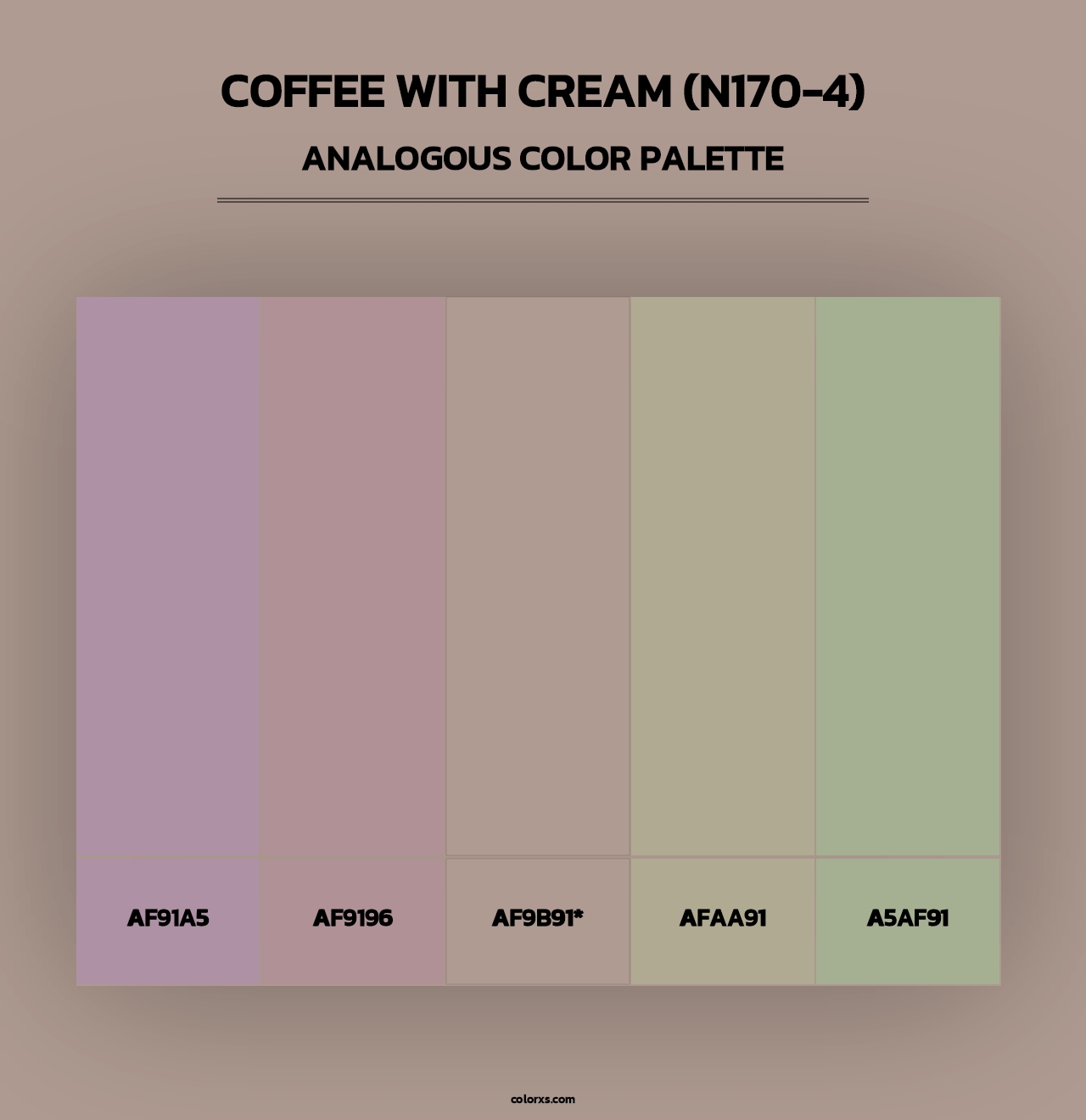 Coffee With Cream (N170-4) - Analogous Color Palette