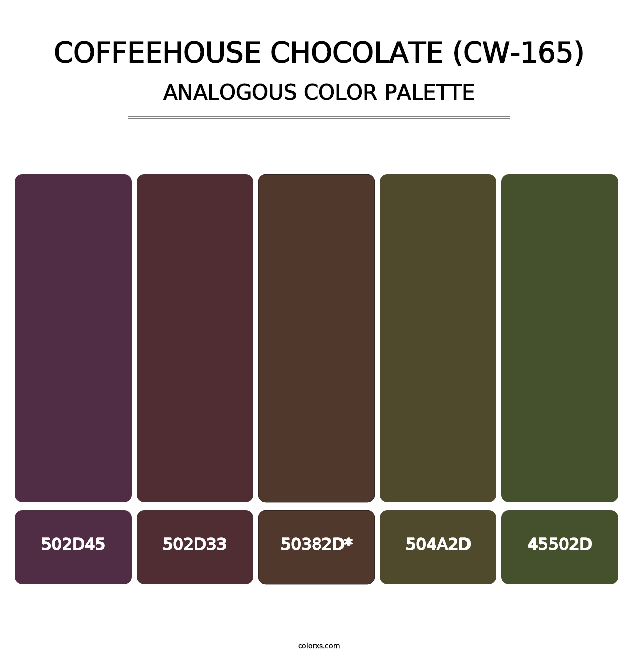 Coffeehouse Chocolate (CW-165) - Analogous Color Palette