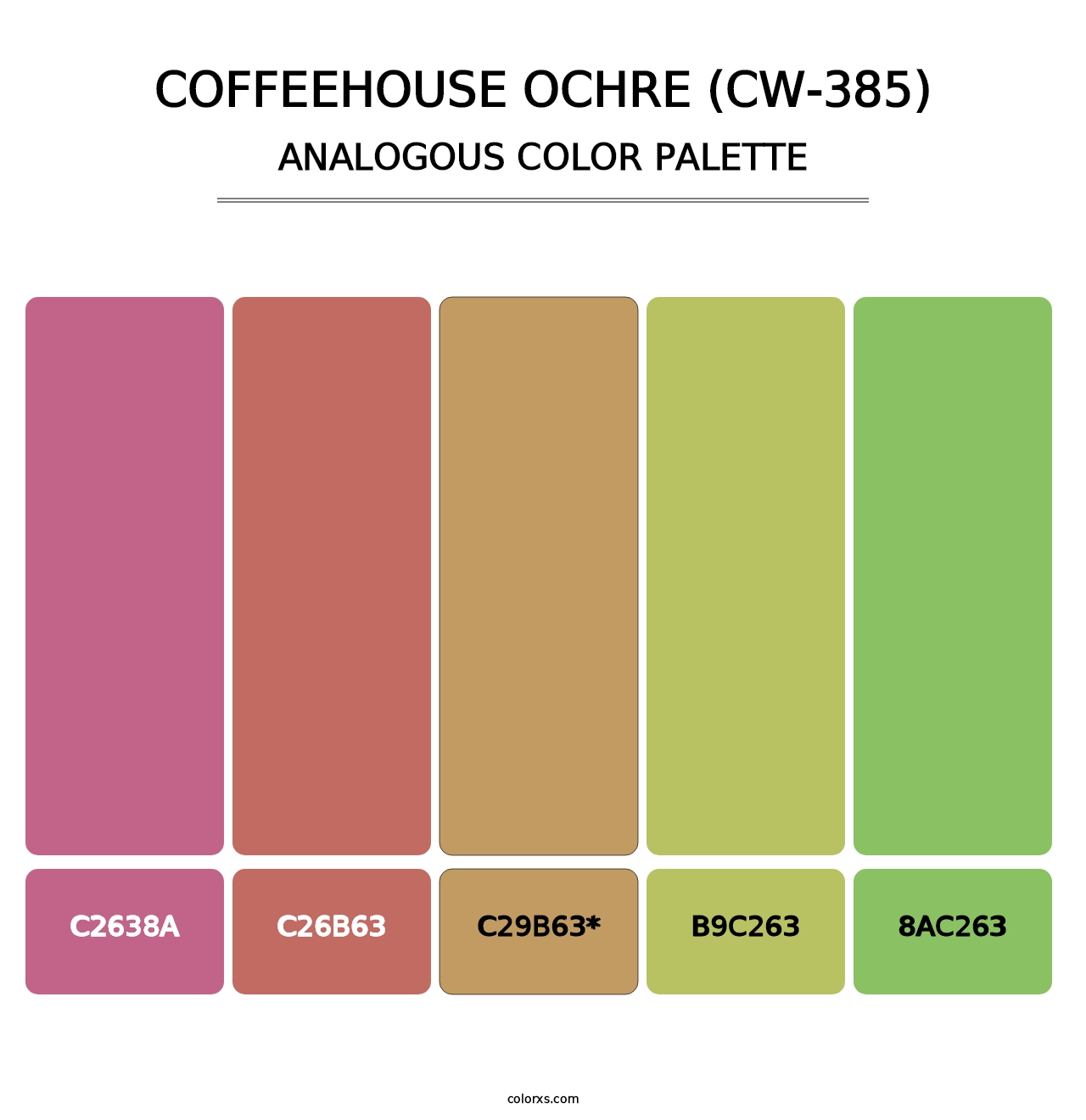 Coffeehouse Ochre (CW-385) - Analogous Color Palette