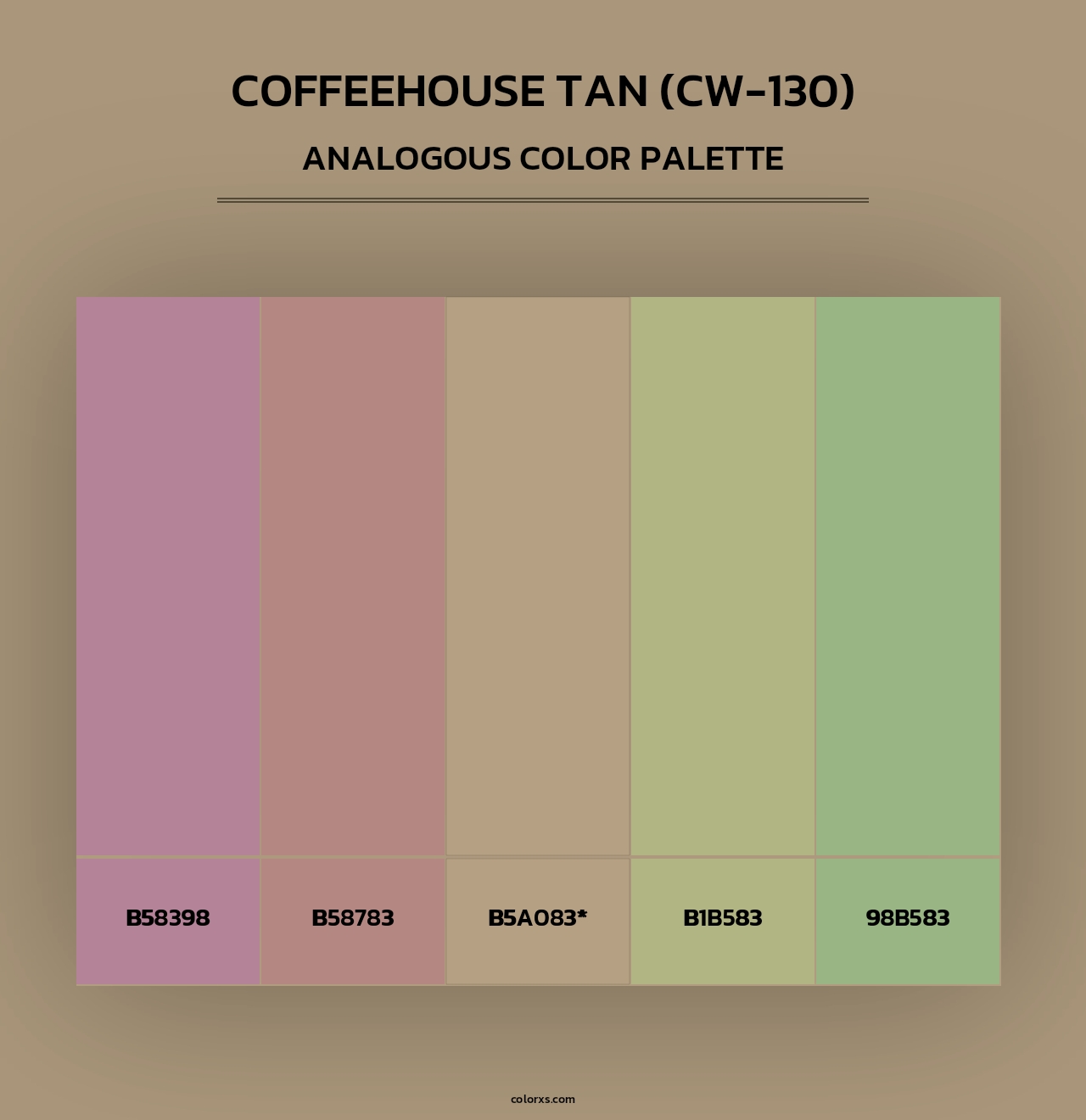 Coffeehouse Tan (CW-130) - Analogous Color Palette