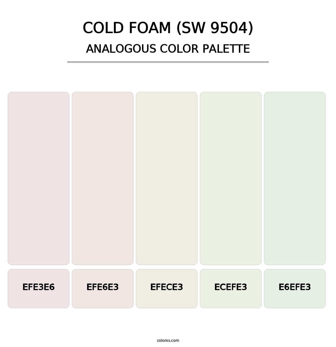 Cold Foam (SW 9504) - Analogous Color Palette