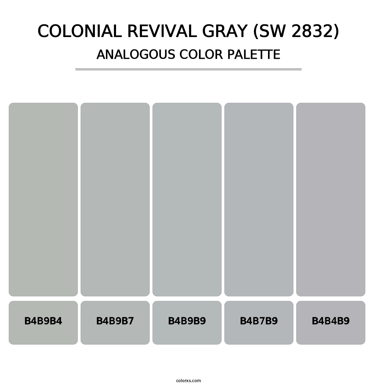Colonial Revival Gray (SW 2832) - Analogous Color Palette