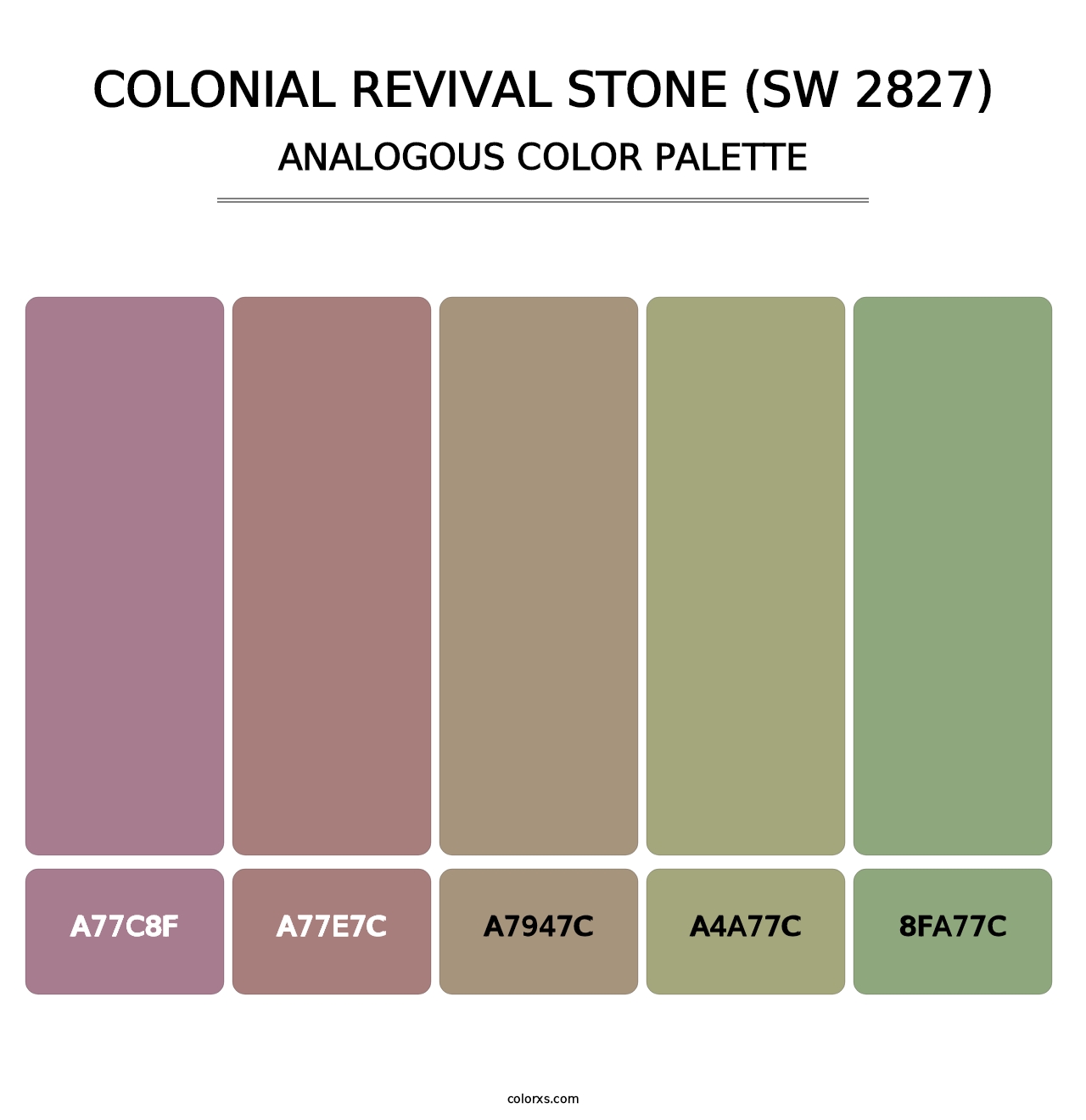 Colonial Revival Stone (SW 2827) - Analogous Color Palette