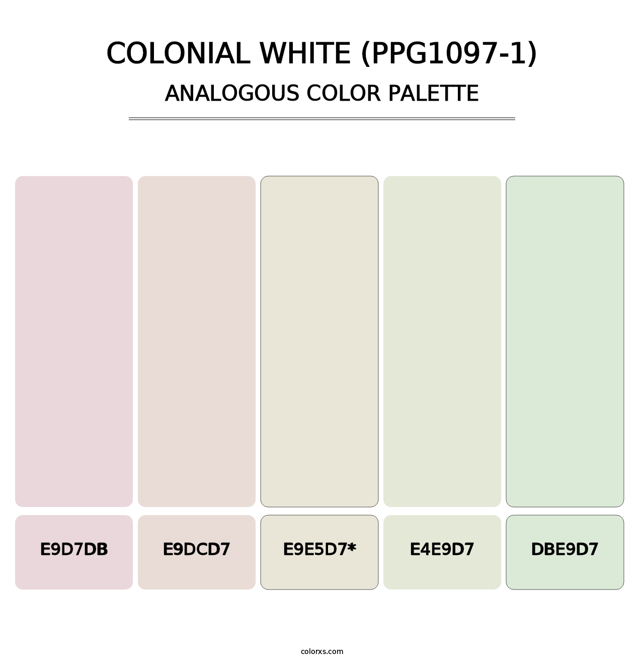 Colonial White (PPG1097-1) - Analogous Color Palette