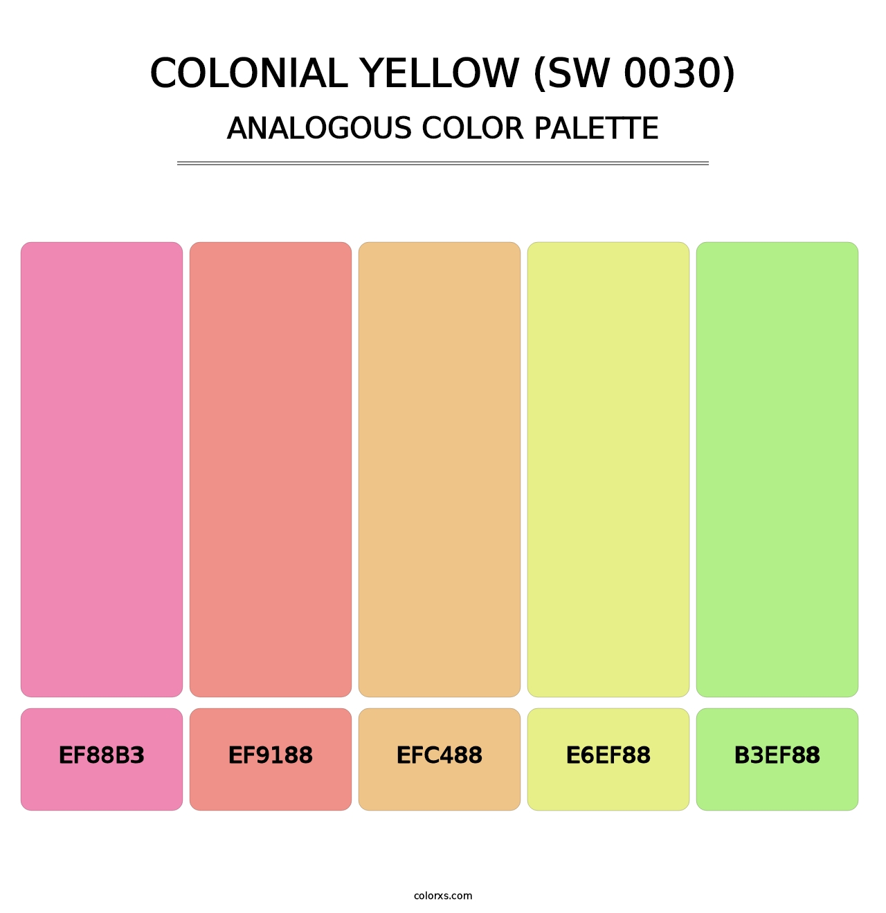Colonial Yellow (SW 0030) - Analogous Color Palette