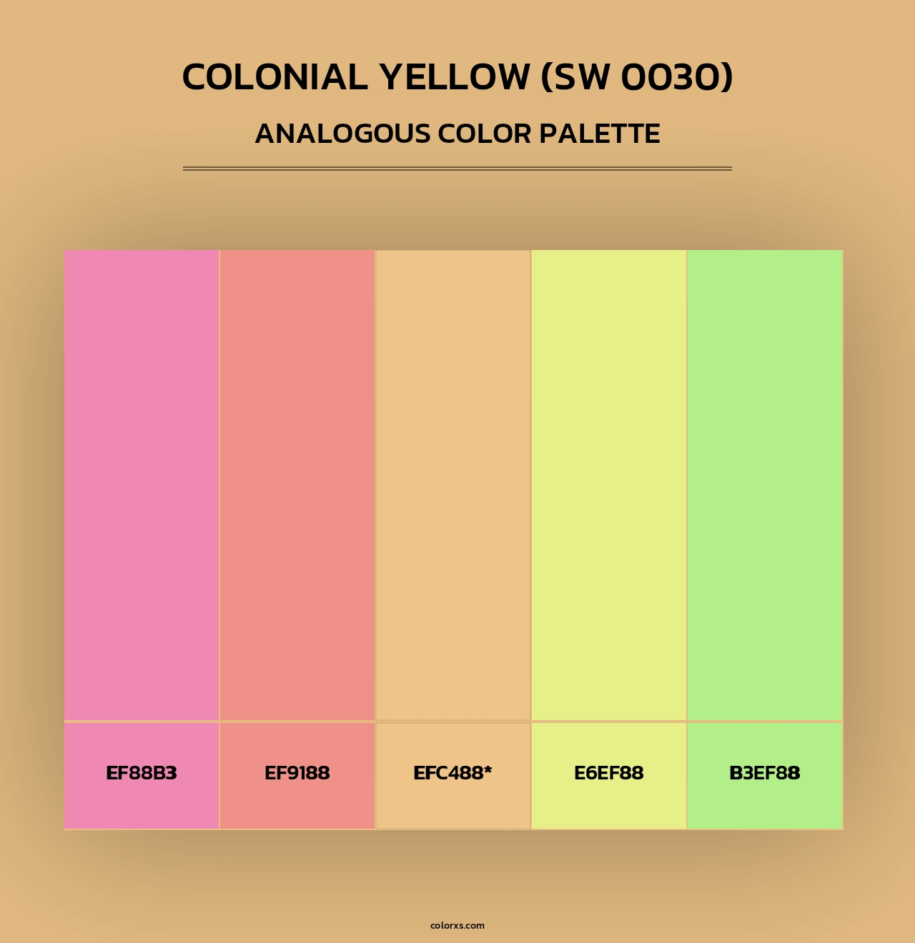 Colonial Yellow (SW 0030) - Analogous Color Palette