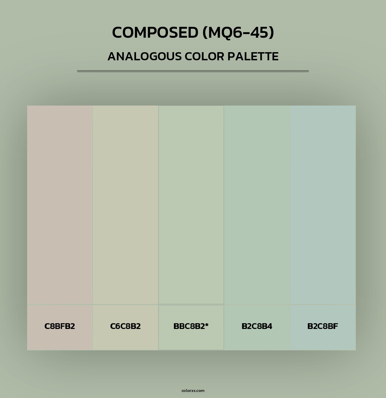 Composed (MQ6-45) - Analogous Color Palette