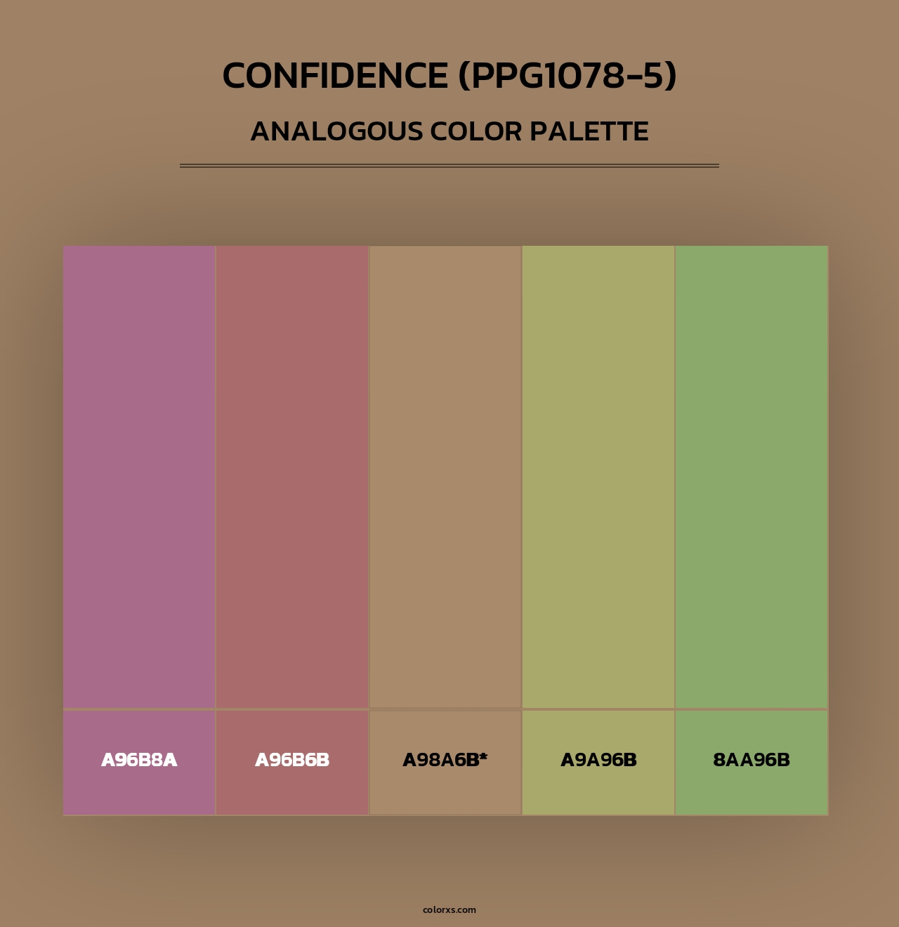 Confidence (PPG1078-5) - Analogous Color Palette
