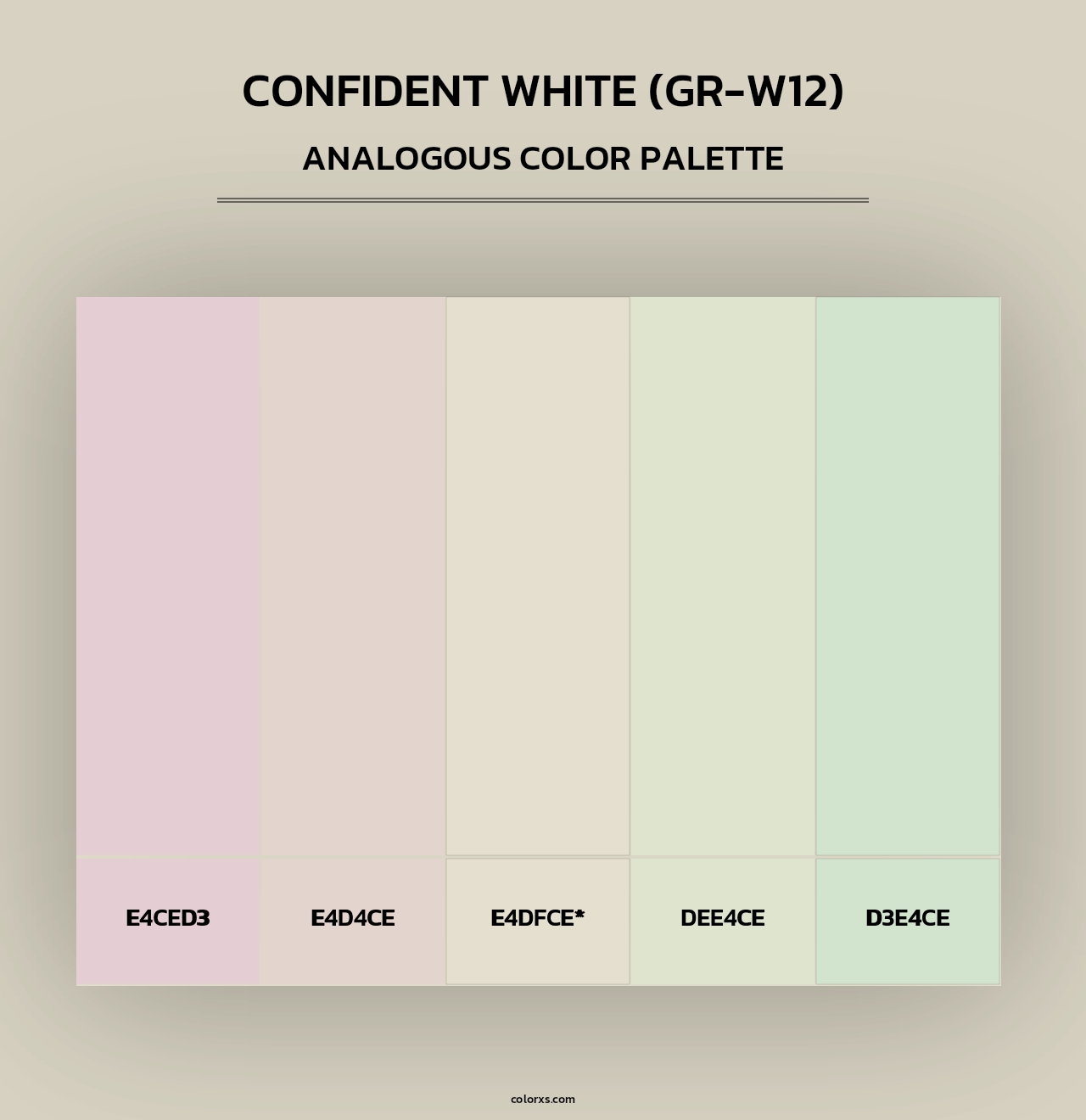 Confident White (GR-W12) - Analogous Color Palette