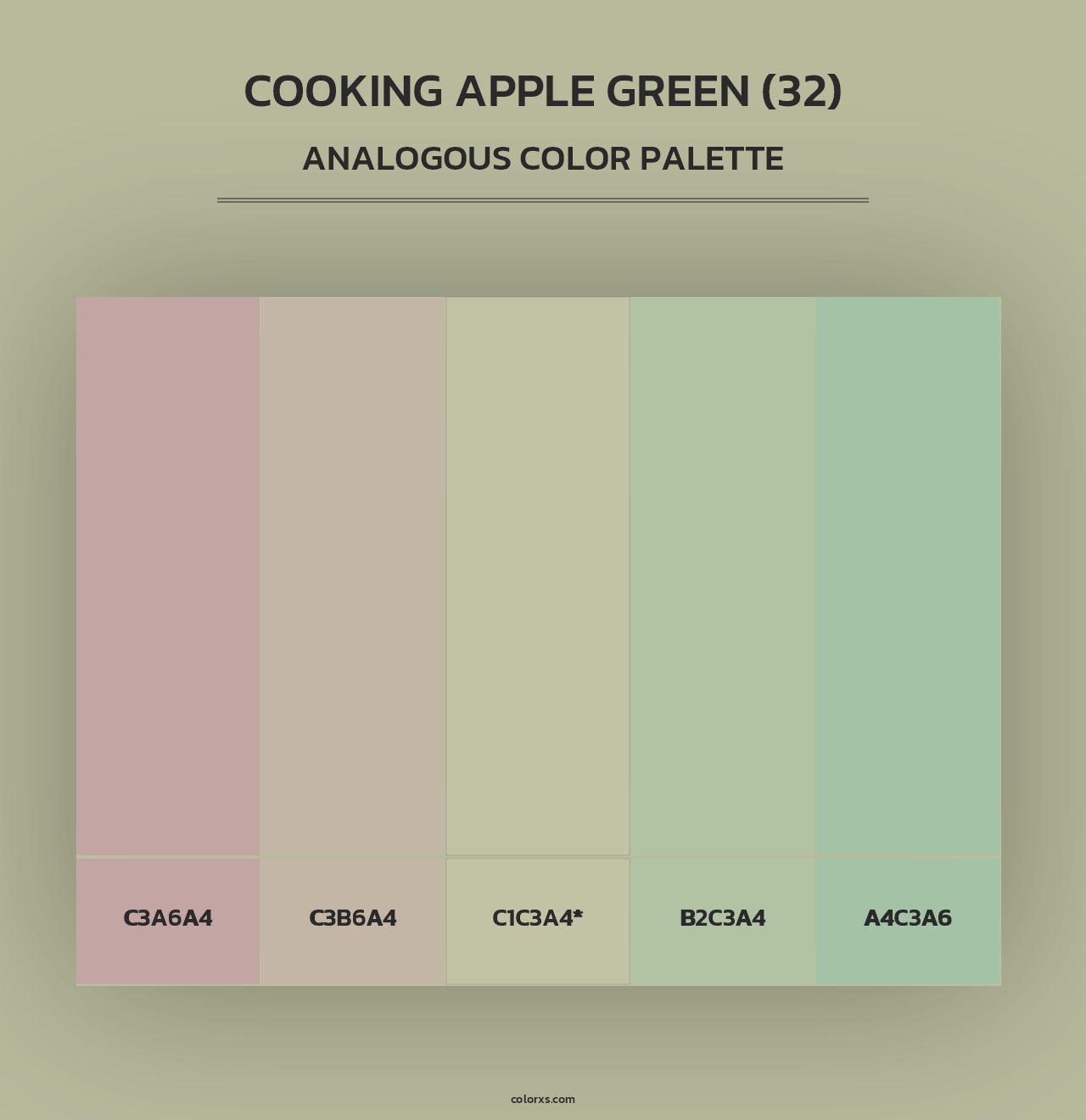 Cooking Apple Green (32) - Analogous Color Palette