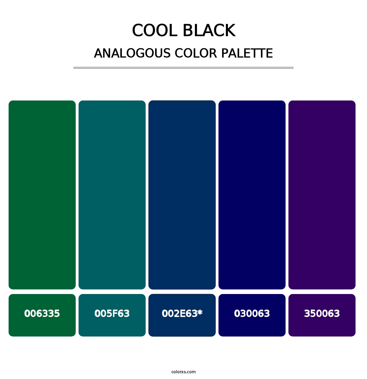 Cool Black - Analogous Color Palette