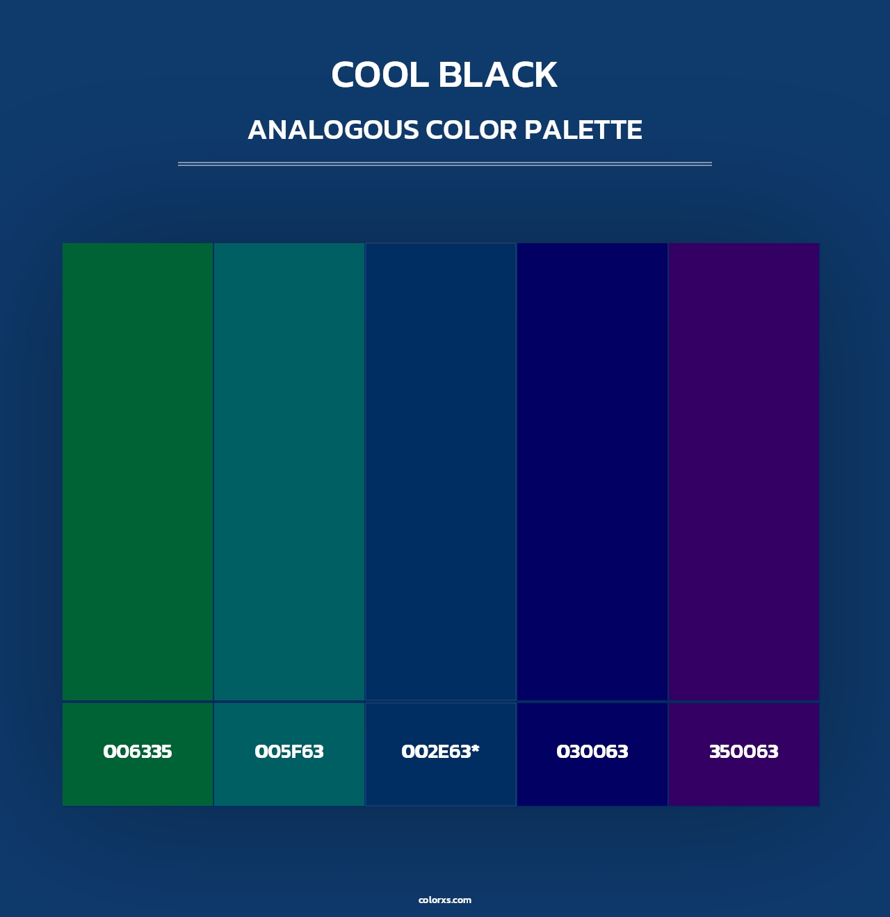 Cool Black - Analogous Color Palette
