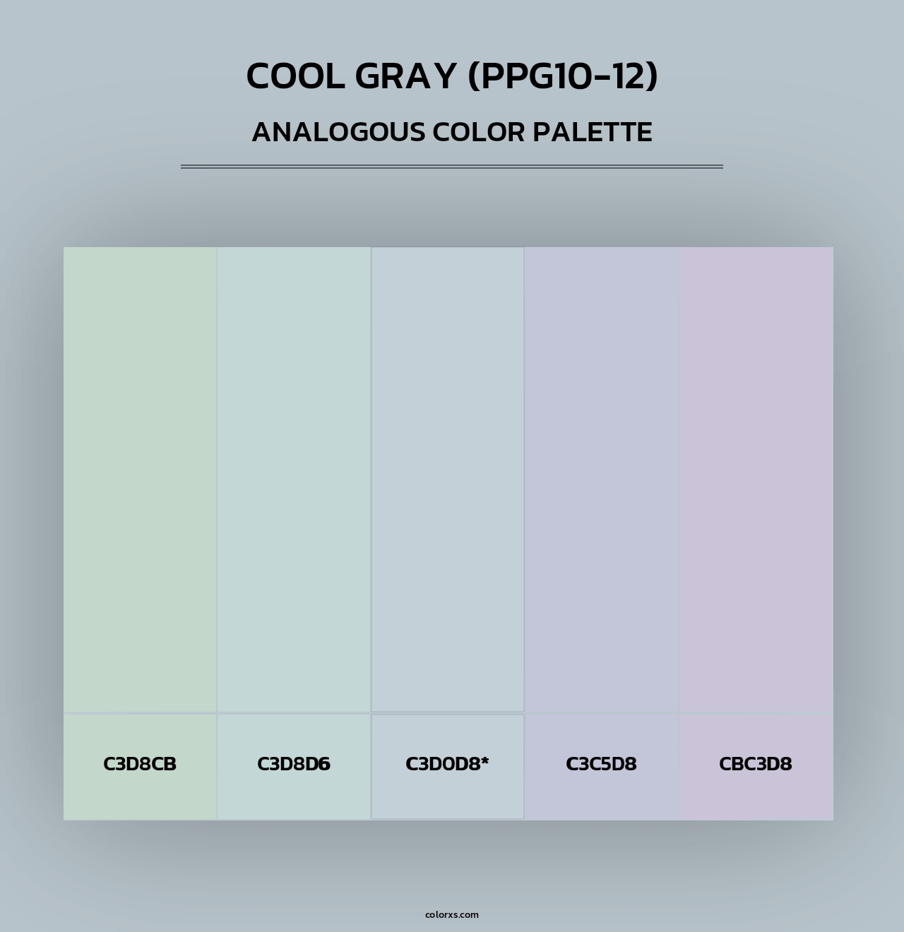 Cool Gray (PPG10-12) - Analogous Color Palette