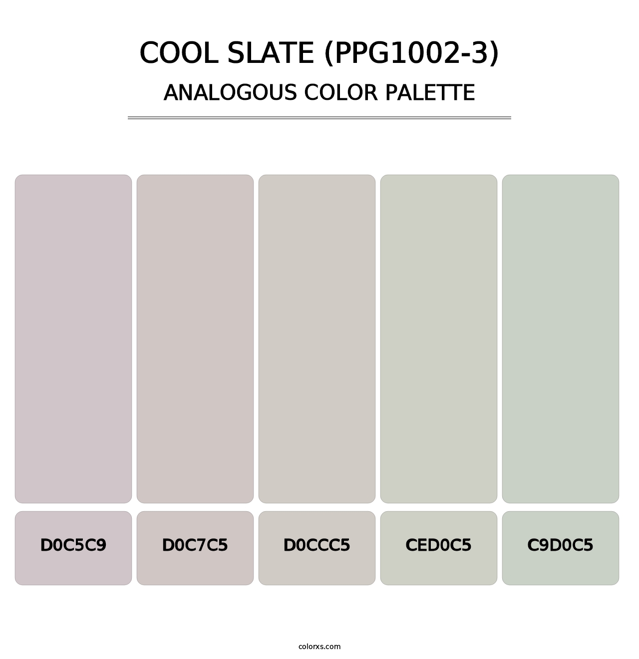 Cool Slate (PPG1002-3) - Analogous Color Palette