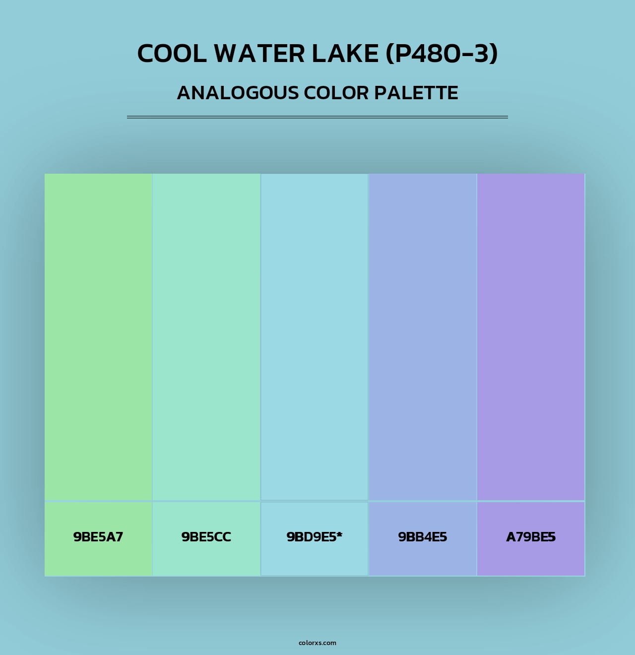 Cool Water Lake (P480-3) - Analogous Color Palette