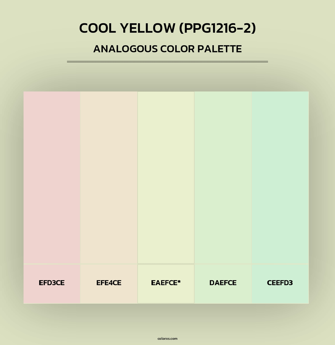 Cool Yellow (PPG1216-2) - Analogous Color Palette