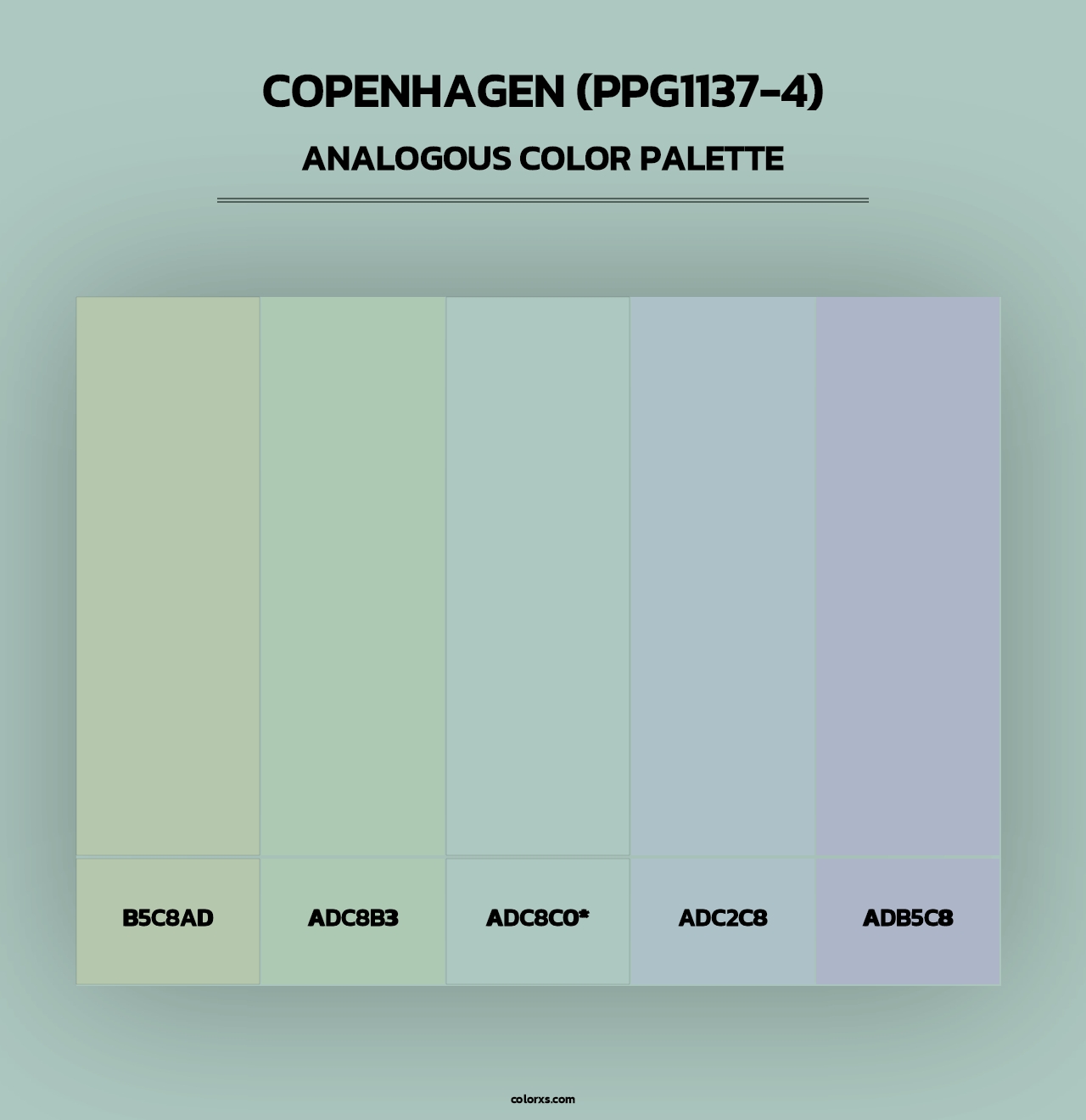 Copenhagen (PPG1137-4) - Analogous Color Palette