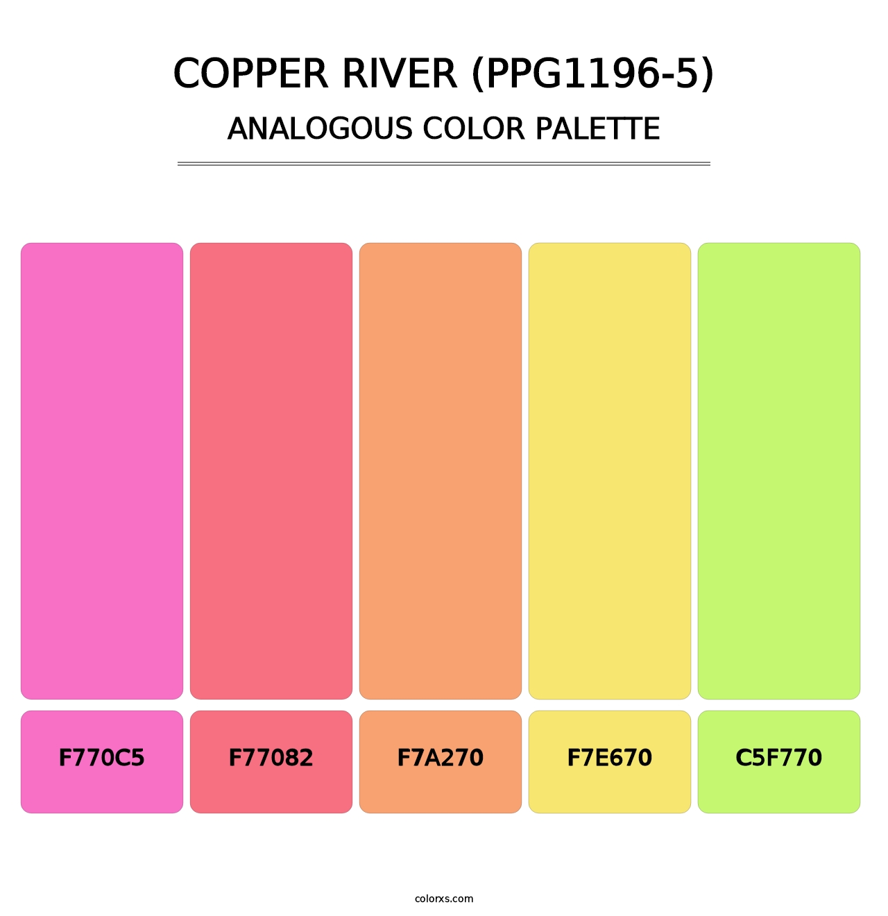 Copper River (PPG1196-5) - Analogous Color Palette