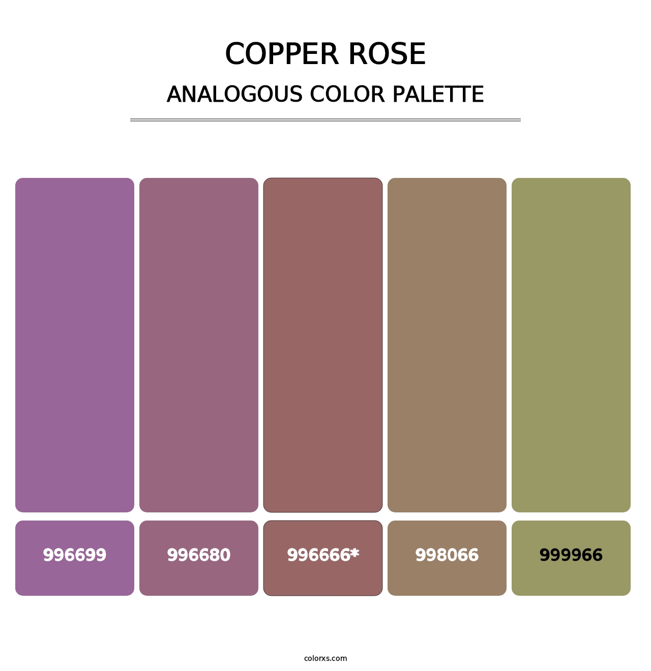 Copper rose - Analogous Color Palette