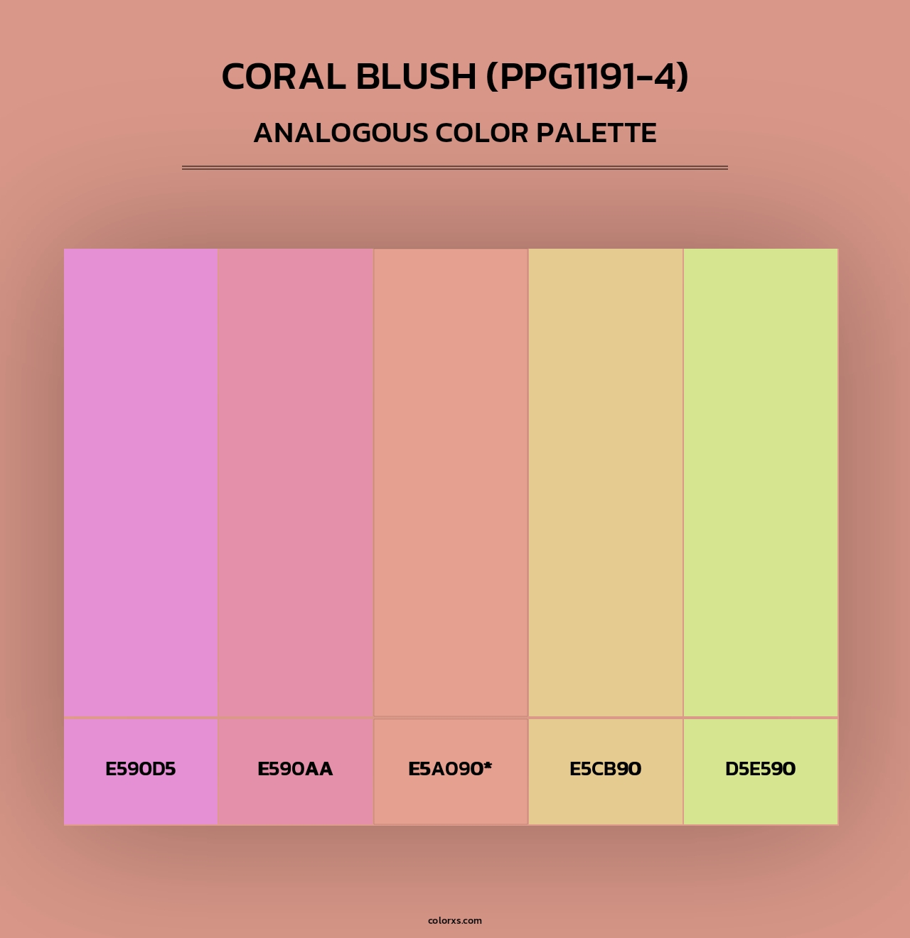 Coral Blush (PPG1191-4) - Analogous Color Palette