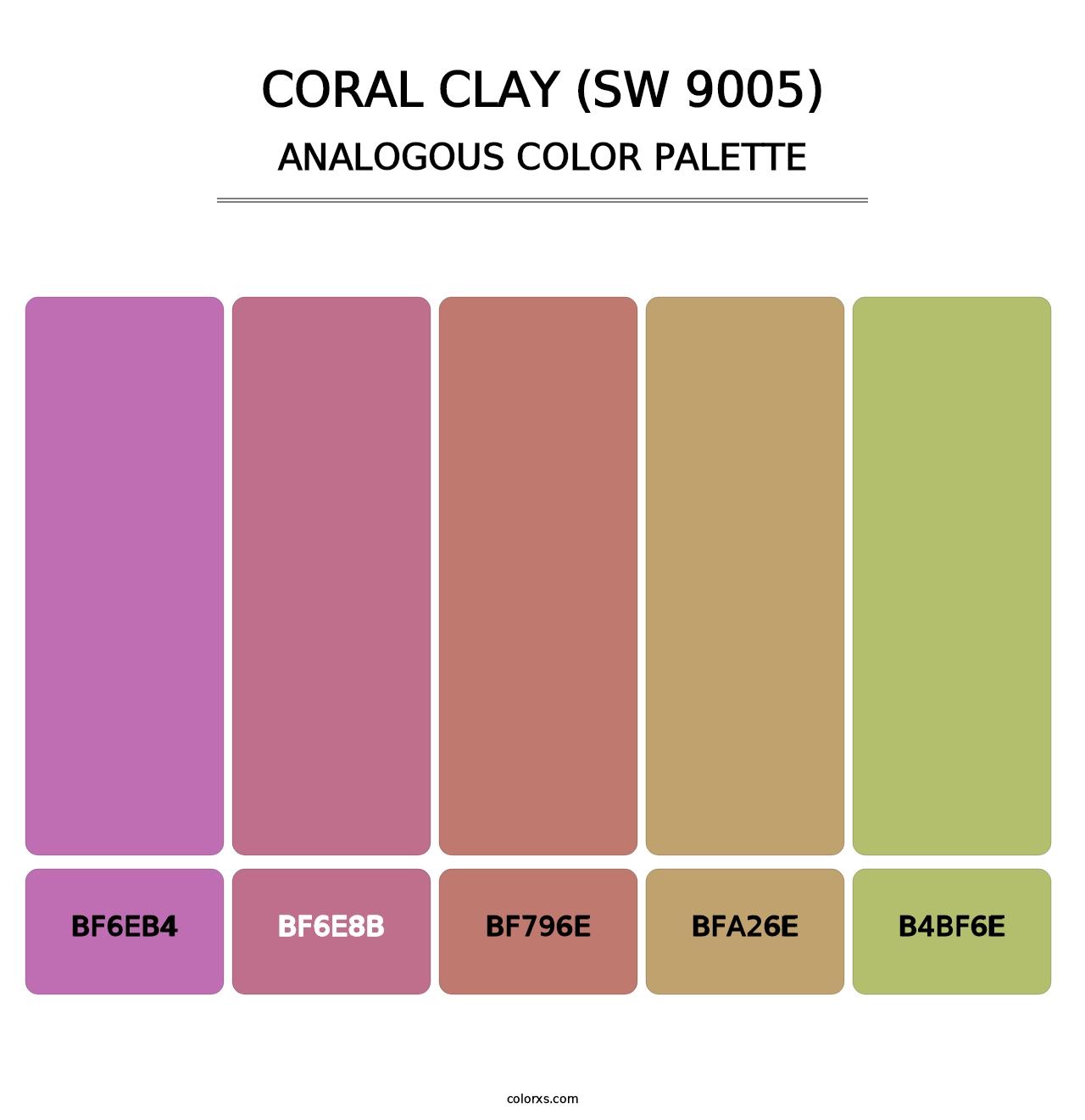 Coral Clay (SW 9005) - Analogous Color Palette