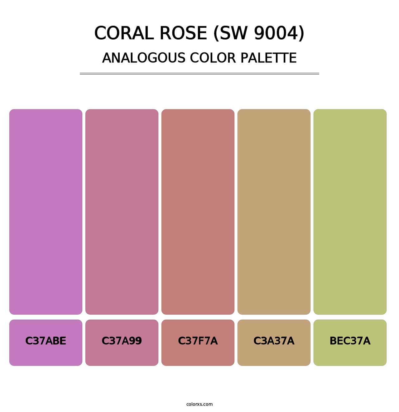 Coral Rose (SW 9004) - Analogous Color Palette