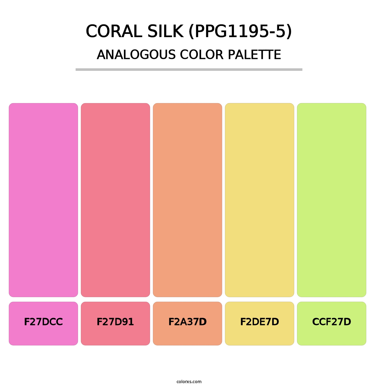Coral Silk (PPG1195-5) - Analogous Color Palette