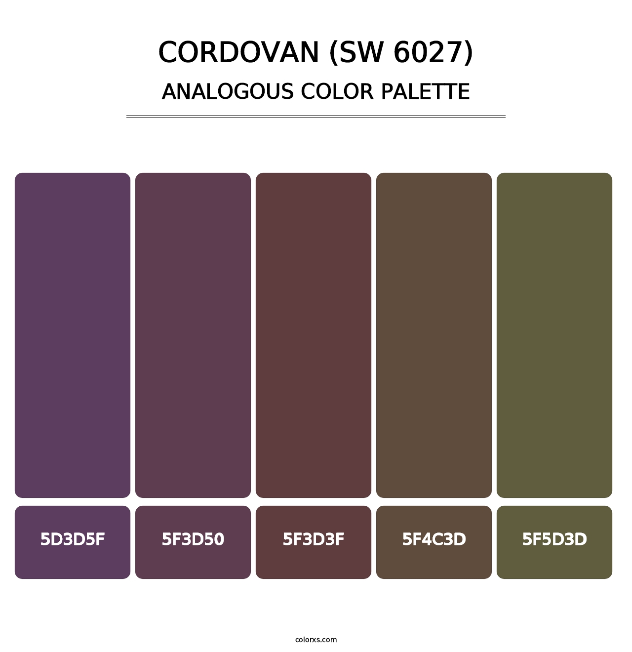 Cordovan (SW 6027) - Analogous Color Palette