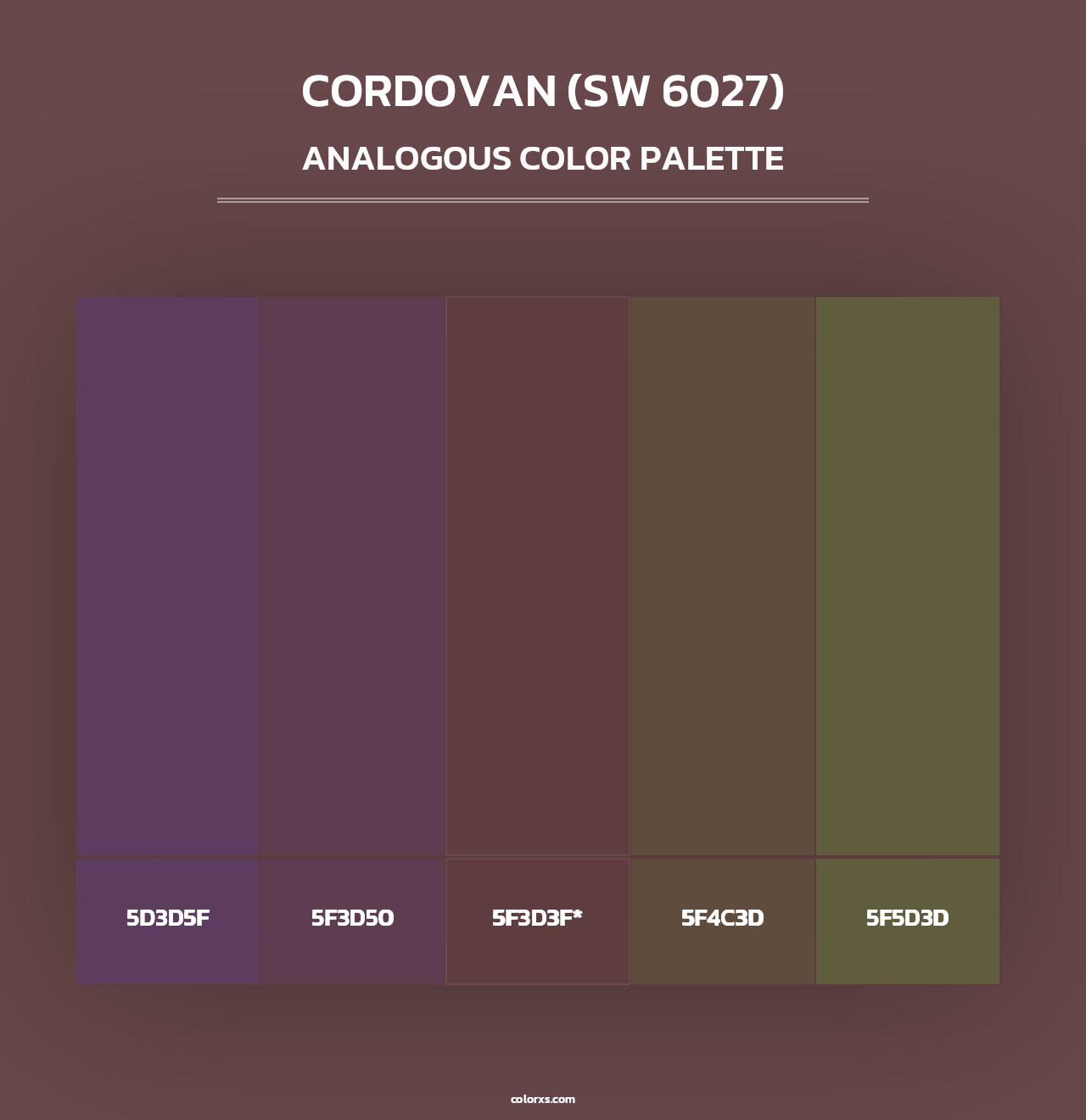 Cordovan (SW 6027) - Analogous Color Palette