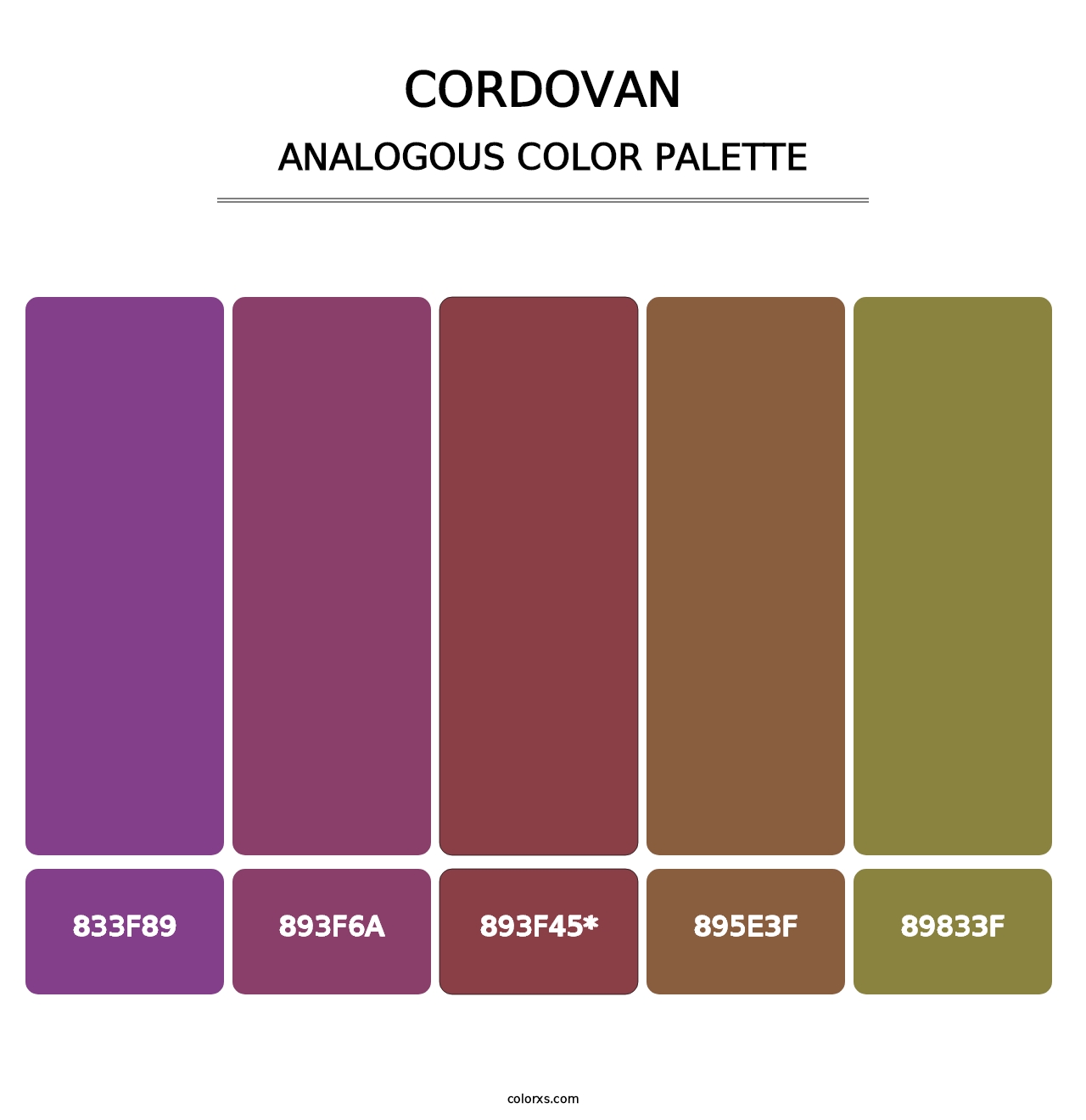 Cordovan - Analogous Color Palette