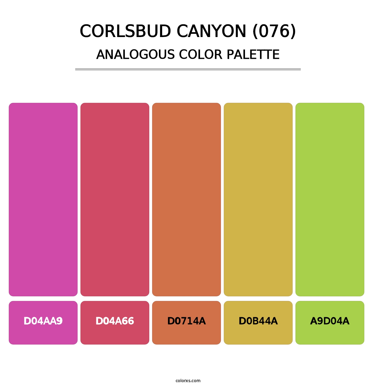 Corlsbud Canyon (076) - Analogous Color Palette