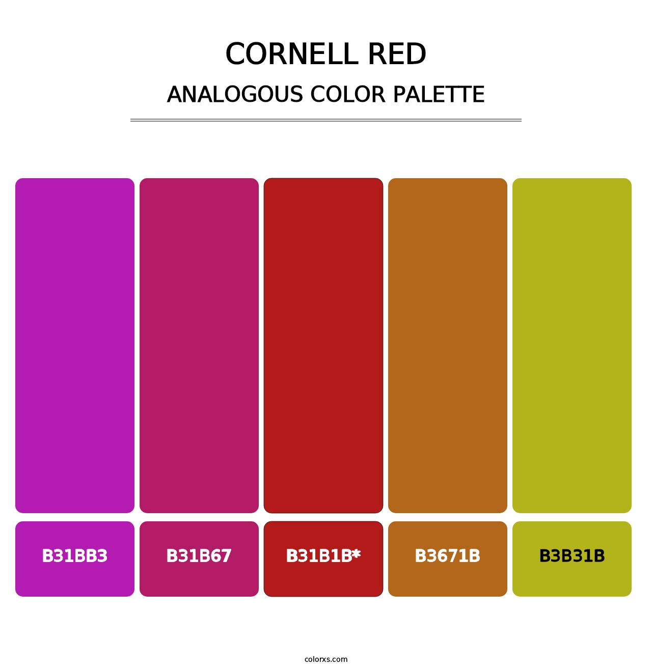 Cornell Red - Analogous Color Palette
